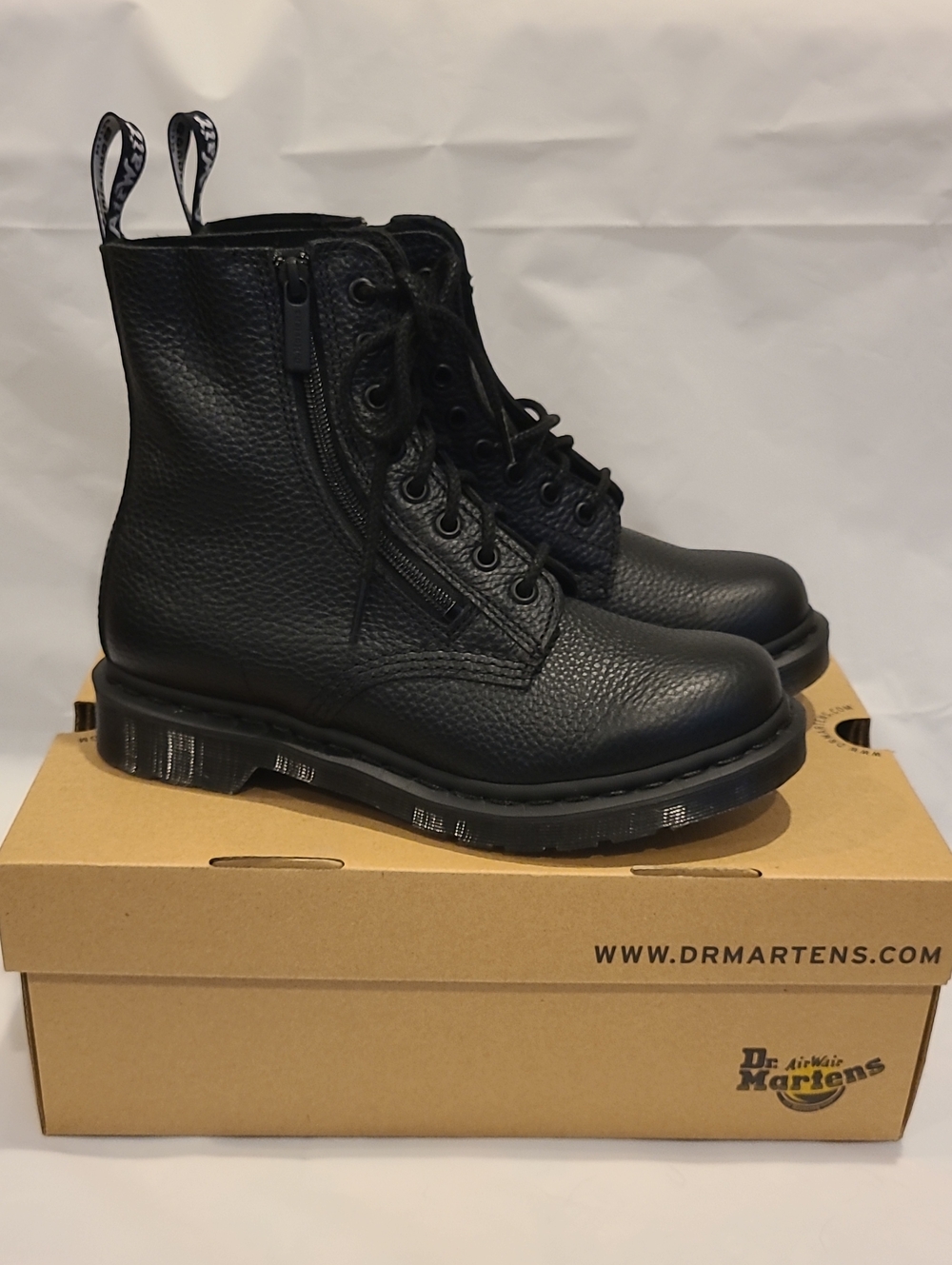 Dr. Martens 1460 Pascal Women's Leather Zipper Lace Up Boot